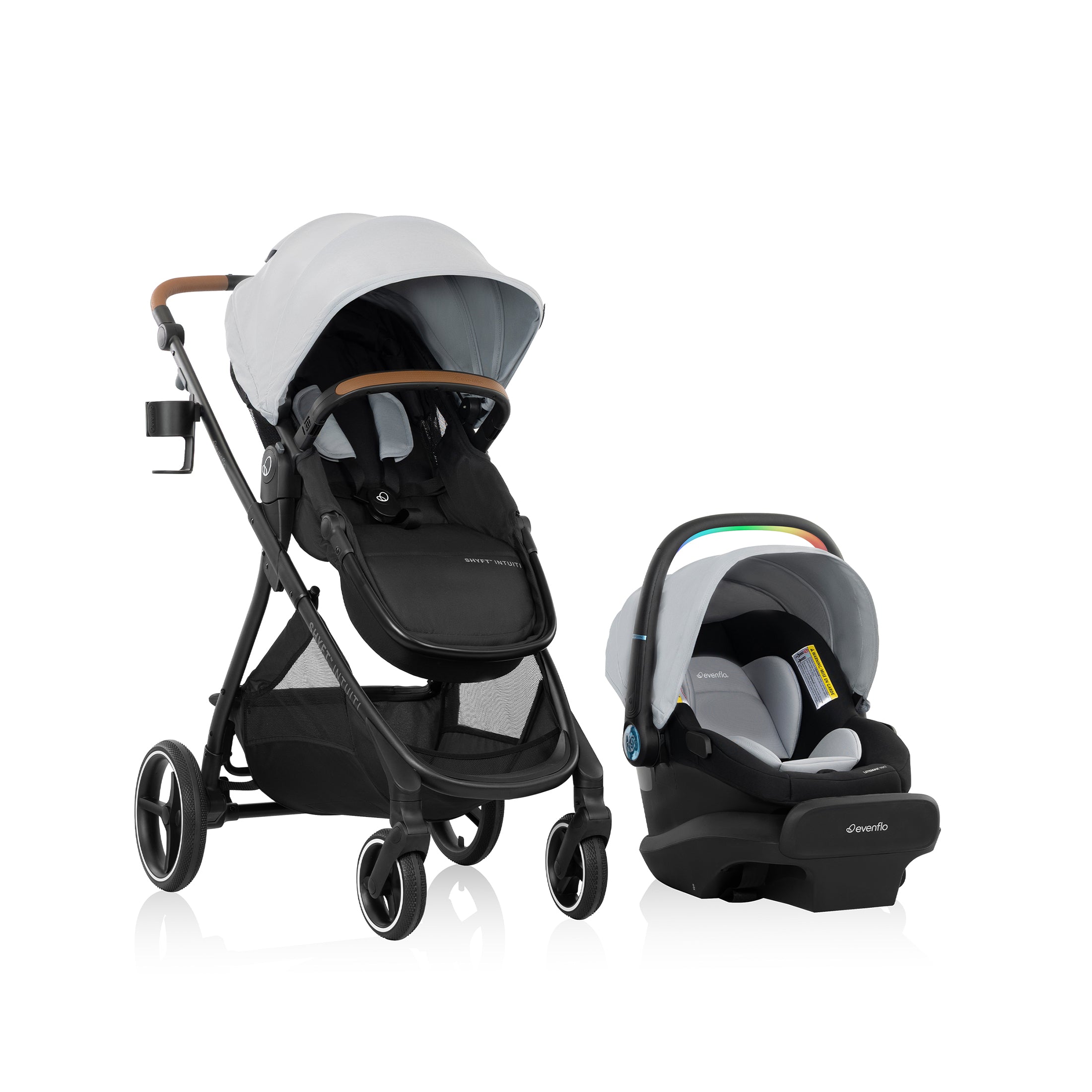 Evenflo Shyft Intuiti+ Travel System featuring LiteMax NXT with