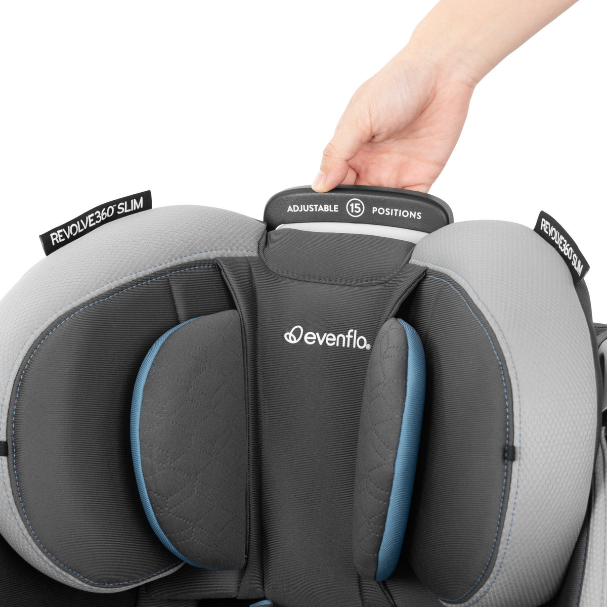 Quick Rotating Cover Evenflo Revolve360 Slim 2-in-1 Rotating Car Seat with Quick Clean Cover ...