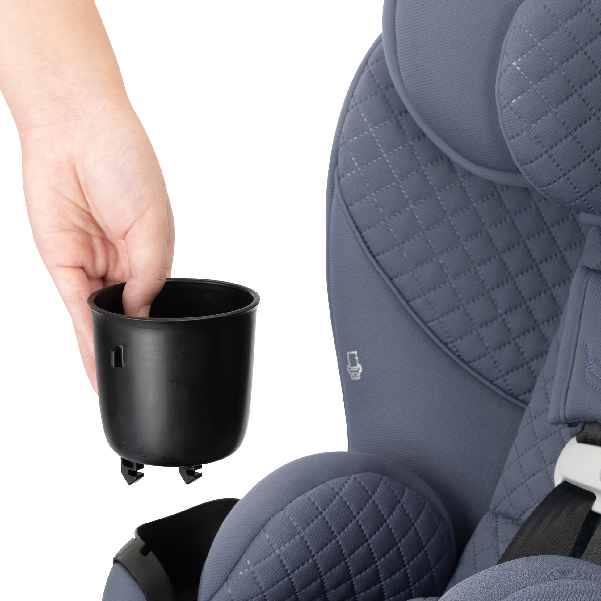 Revolve360 Slim 2-in-1 Rotating Car Seat with Green & Gentle Fabric cup holder