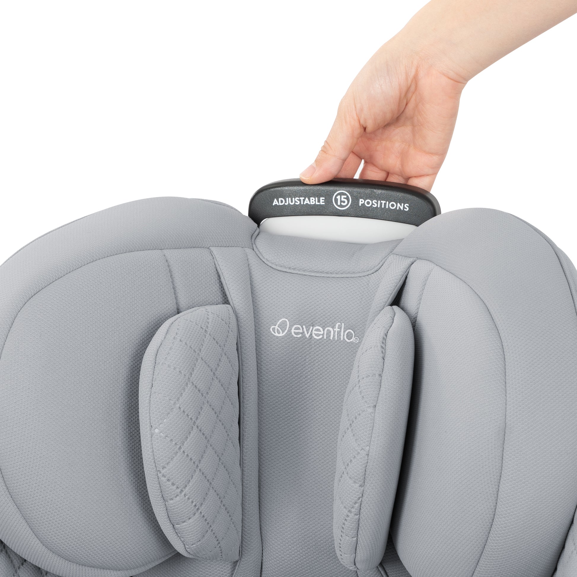 Revolve360 Slim 2-in-1 Rotating Car Seat with Green & Gentle Fabric Quartz adjust handle