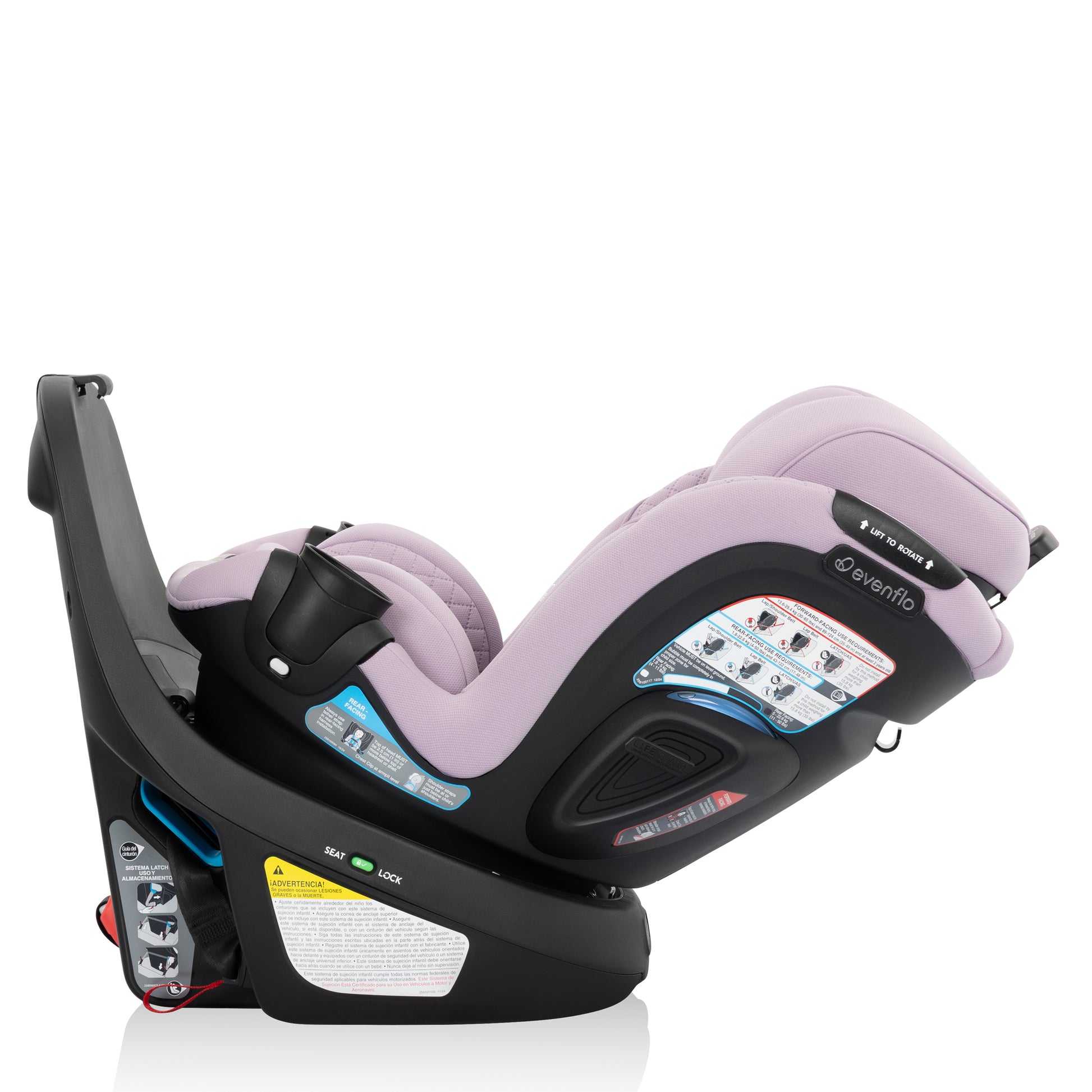 evenflo revolve green Evenflo Evenflo® Revolve360™ Slim 2-in-1 Rotational Car Seat with Green & Gentle™