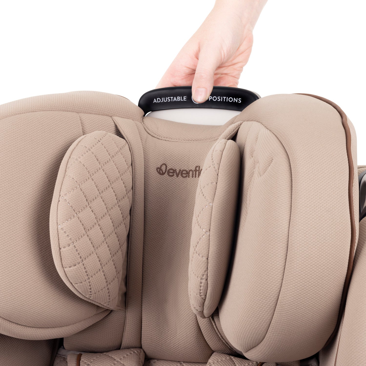 Revolve360 Slim 2-in-1 Rotational Car Seat with Green & Gentle Fabric (Travertine) handle