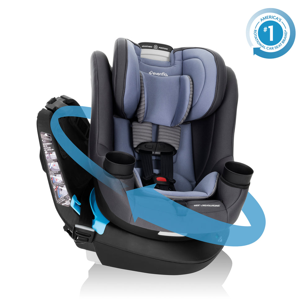 evenflo 12 position car seat REO by Revolve360 Rotating Convertible Car Seat