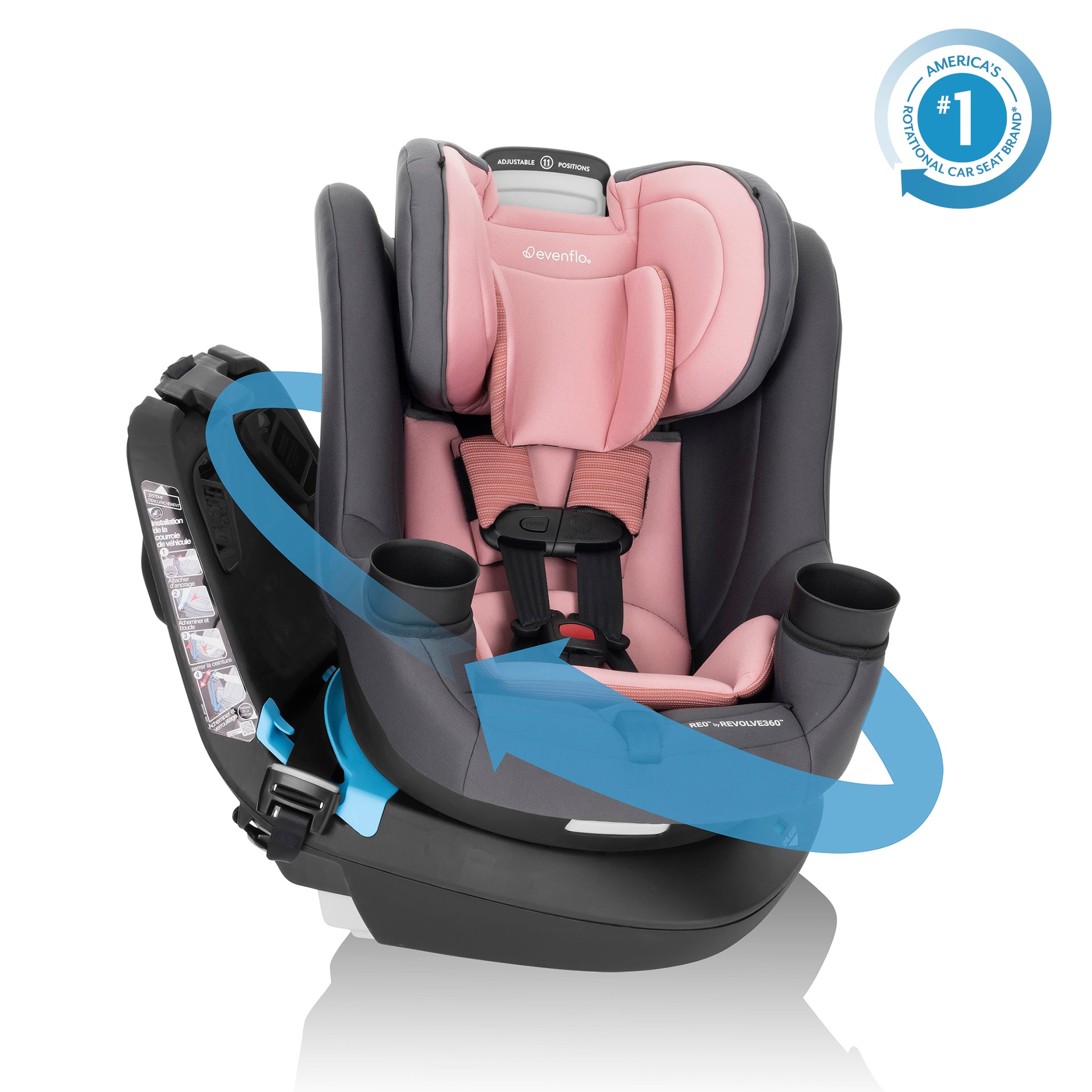 Evenflo REO by Revolve360 Rotational Convertible Car Seat