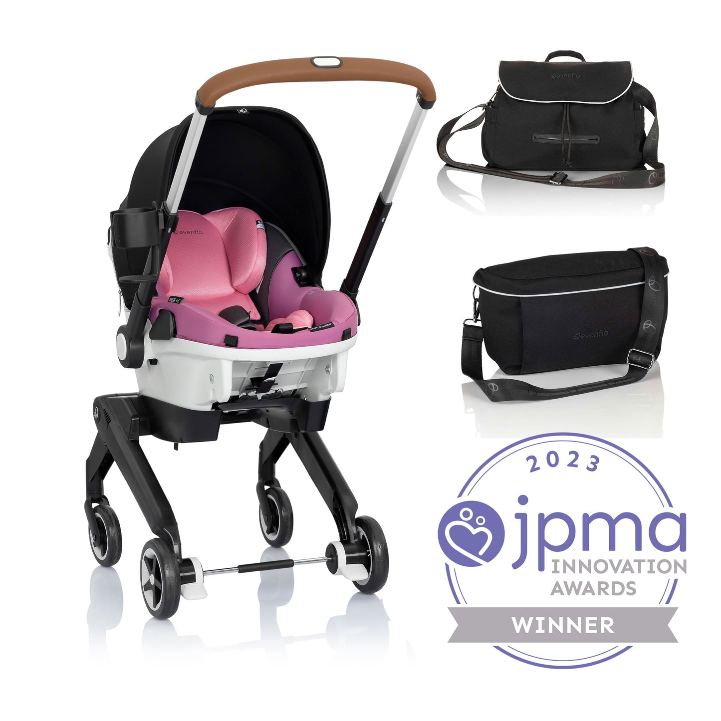 Shyft DualRide Infant Car Seat Stroller Combo with Carryall Storage & Extended Canopy Bundle