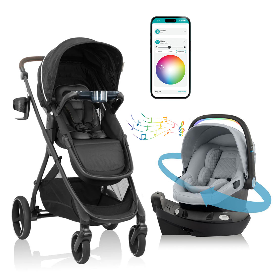 evenflo shyft dualride infant car seat and stroller combo Evenflo Shyft DualRide Infant Car Seat Stroller Combo w Carryall Storage & Extended Canopy (Onyx)