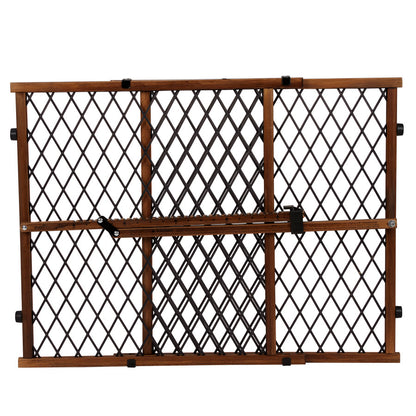 Position & Lock Adjustable Wood Baby Gate