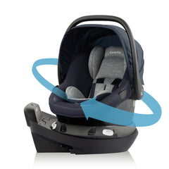 Revolve180 LiteMax NXT Rotational Infant Car Seat with Green & Gentle