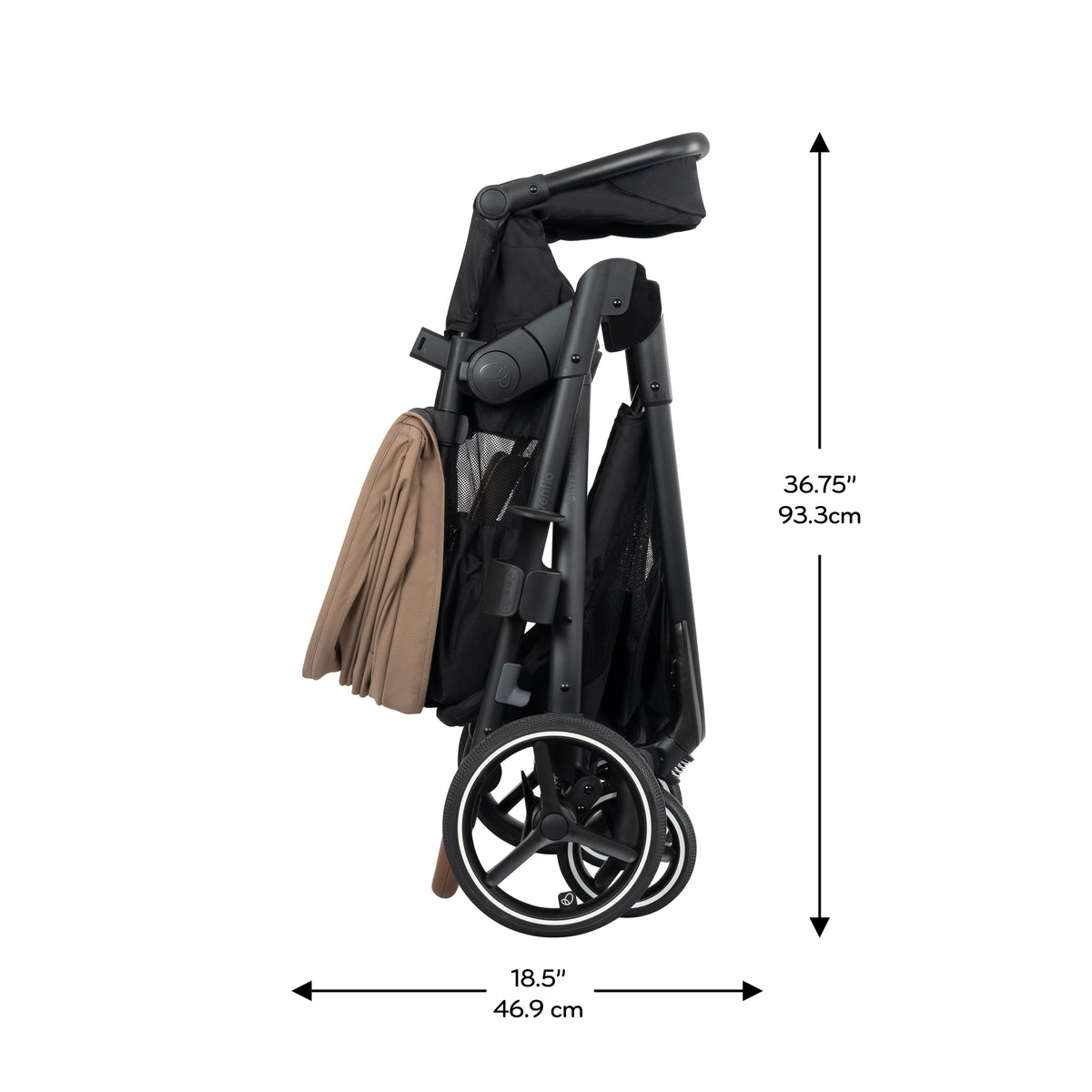 Shyft Intuiti Travel System featuring LiteMax NXT Infant Car Seat dimensions diagram