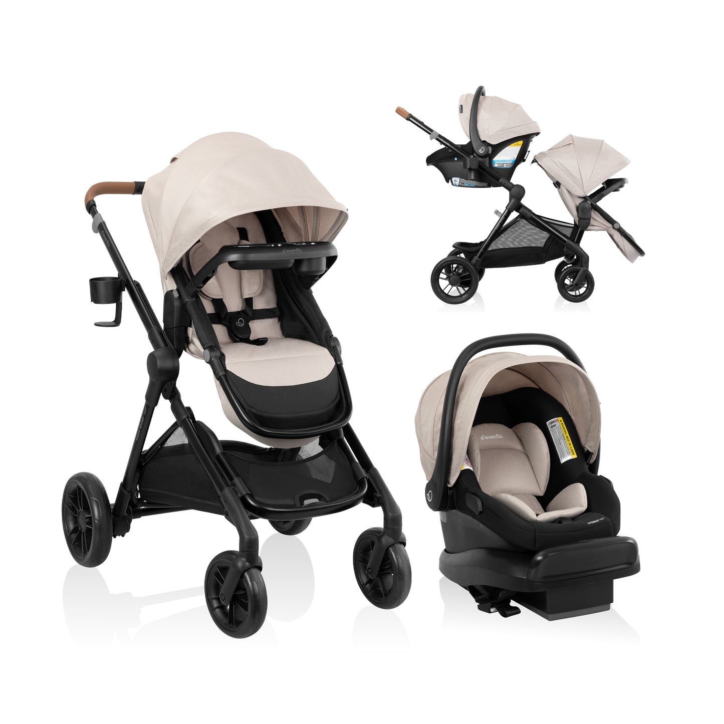 Pivot Xpand NXT Travel System featuring LiteMax NXT Infant Car Seat (Canyon Beige)