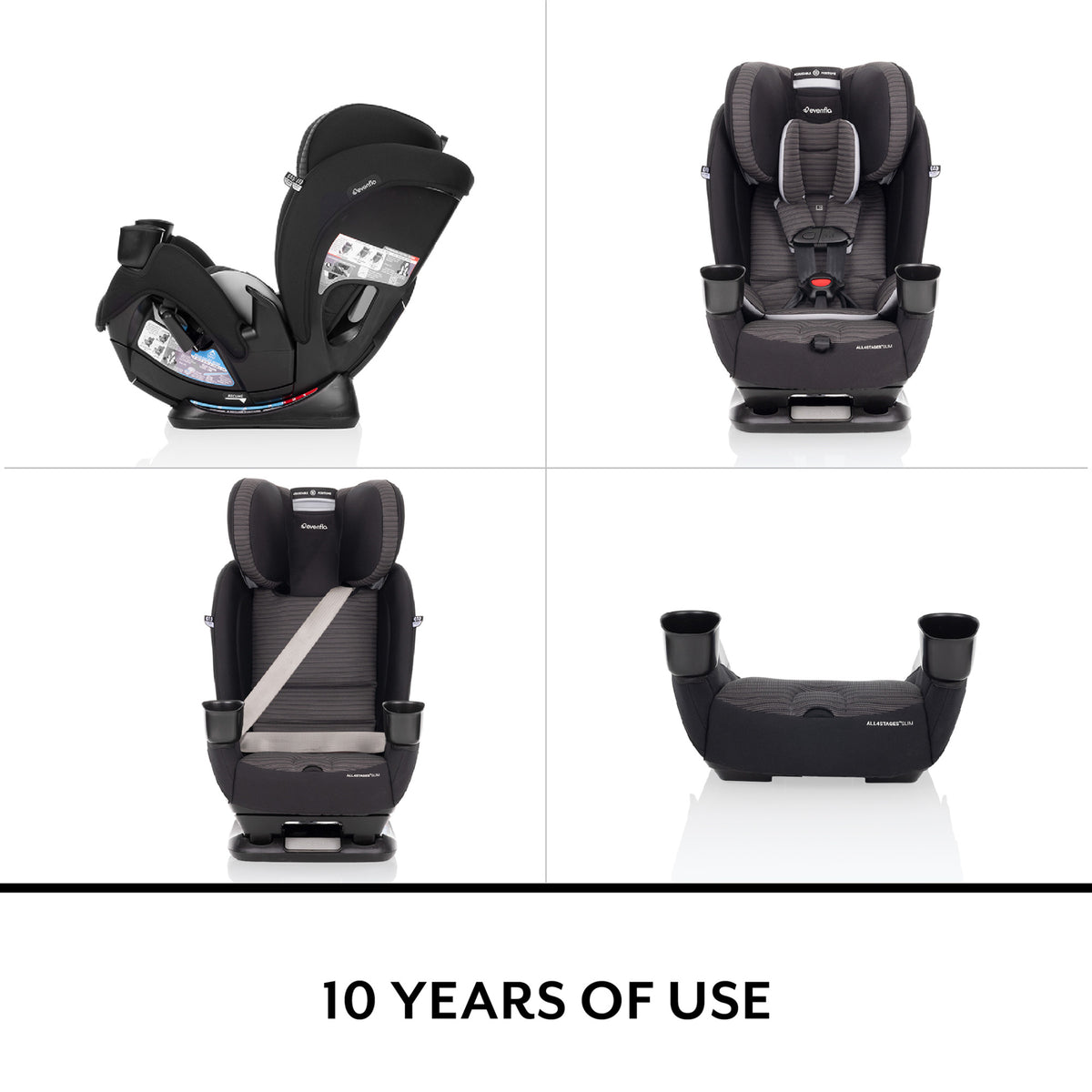All4Stages Slim 4-in-1 Convertible Car Seat - Sanibel Pink