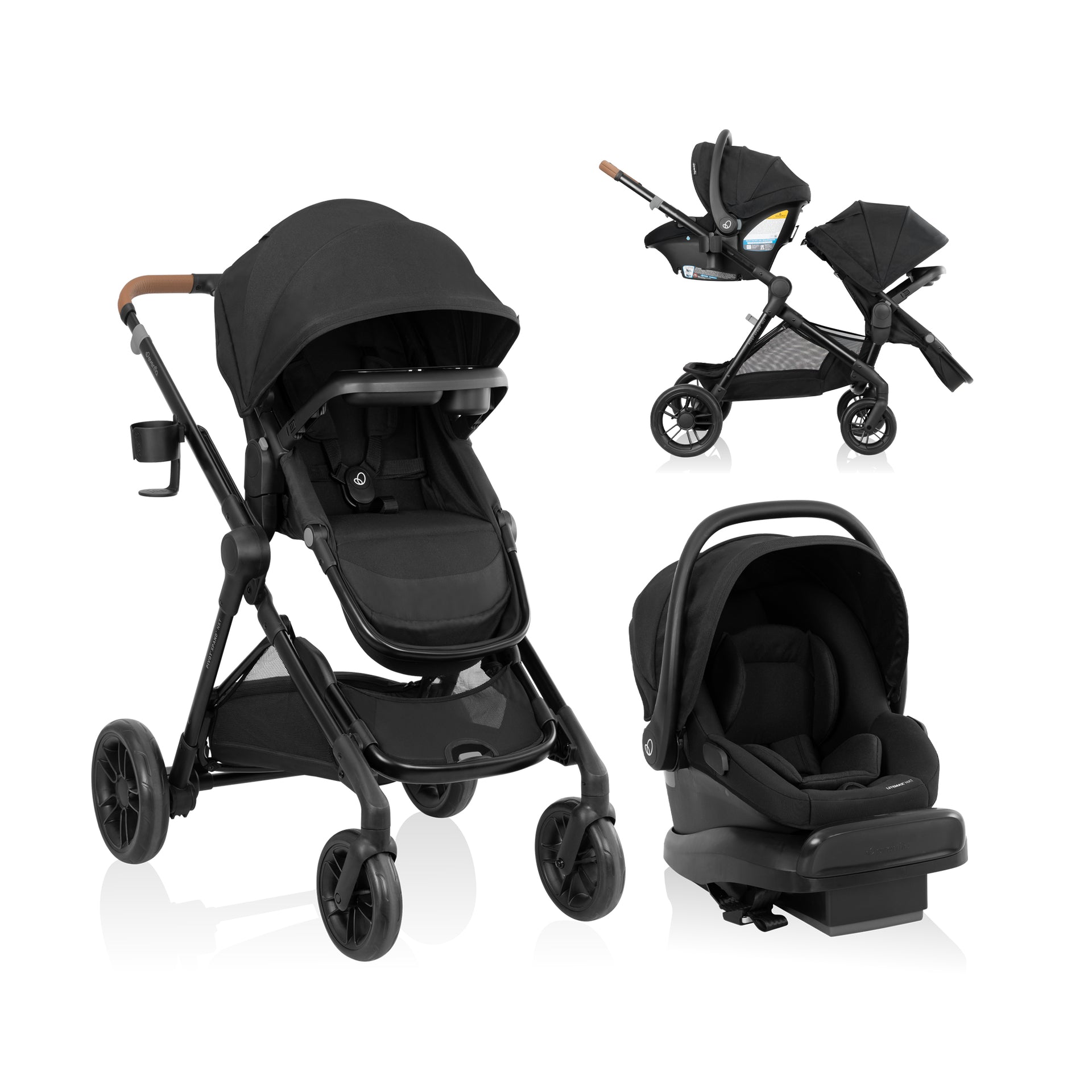 Evenflo Pivot Xpand NXT Travel System featuring LiteMax NXT Infant Car Seat in Canyon Beige