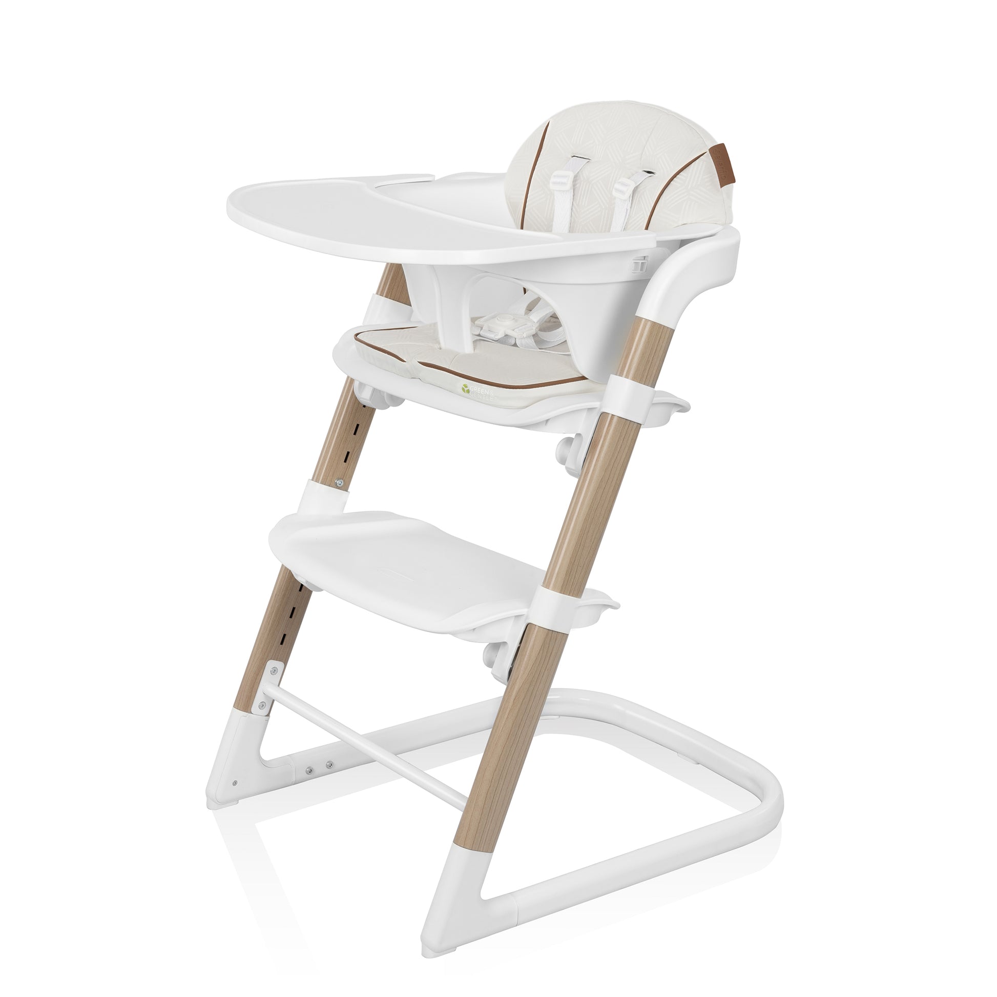 Bria RightSeat Multistage High Chair with Green & Gentle Seat Cushion (Butter Cream)