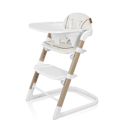 Bria RightSeat Multistage High Chair with Green & Gentle Seat Cushion (Butter Cream)