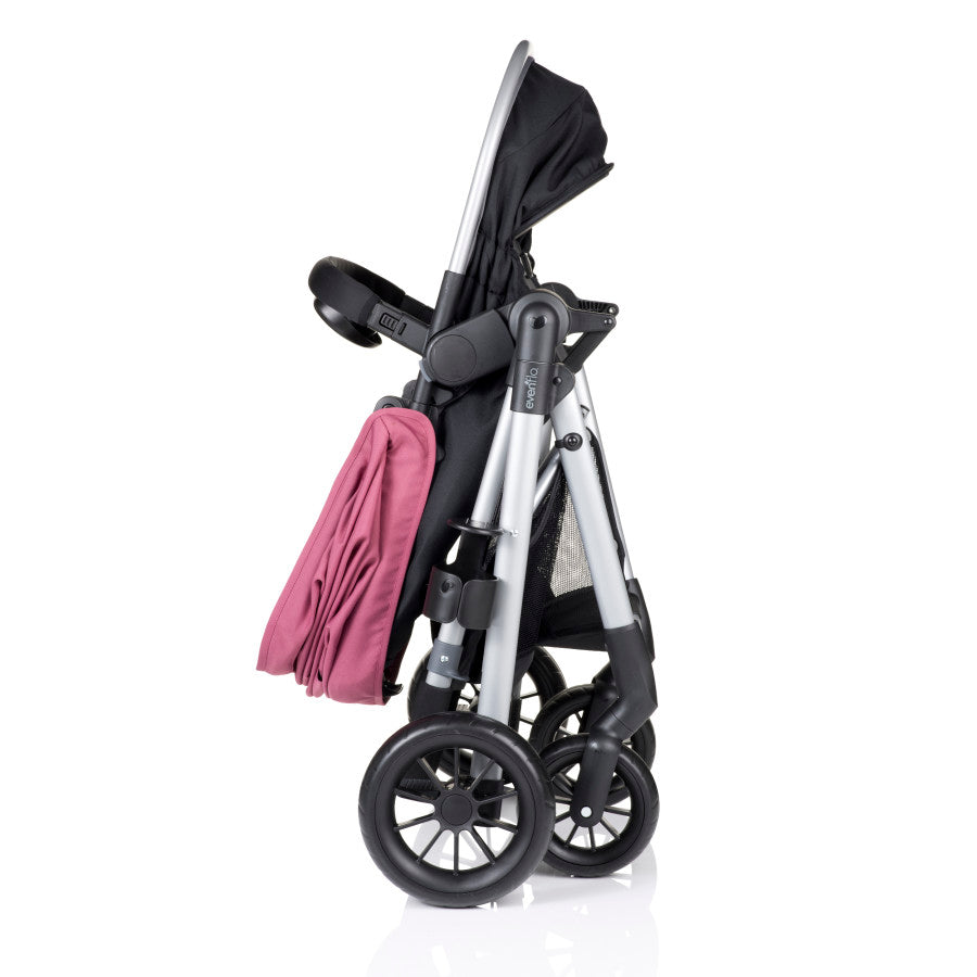 Pivot Modular Travel System with LiteMax Infant Car Seat with Anti-Rebound Bar folded 4