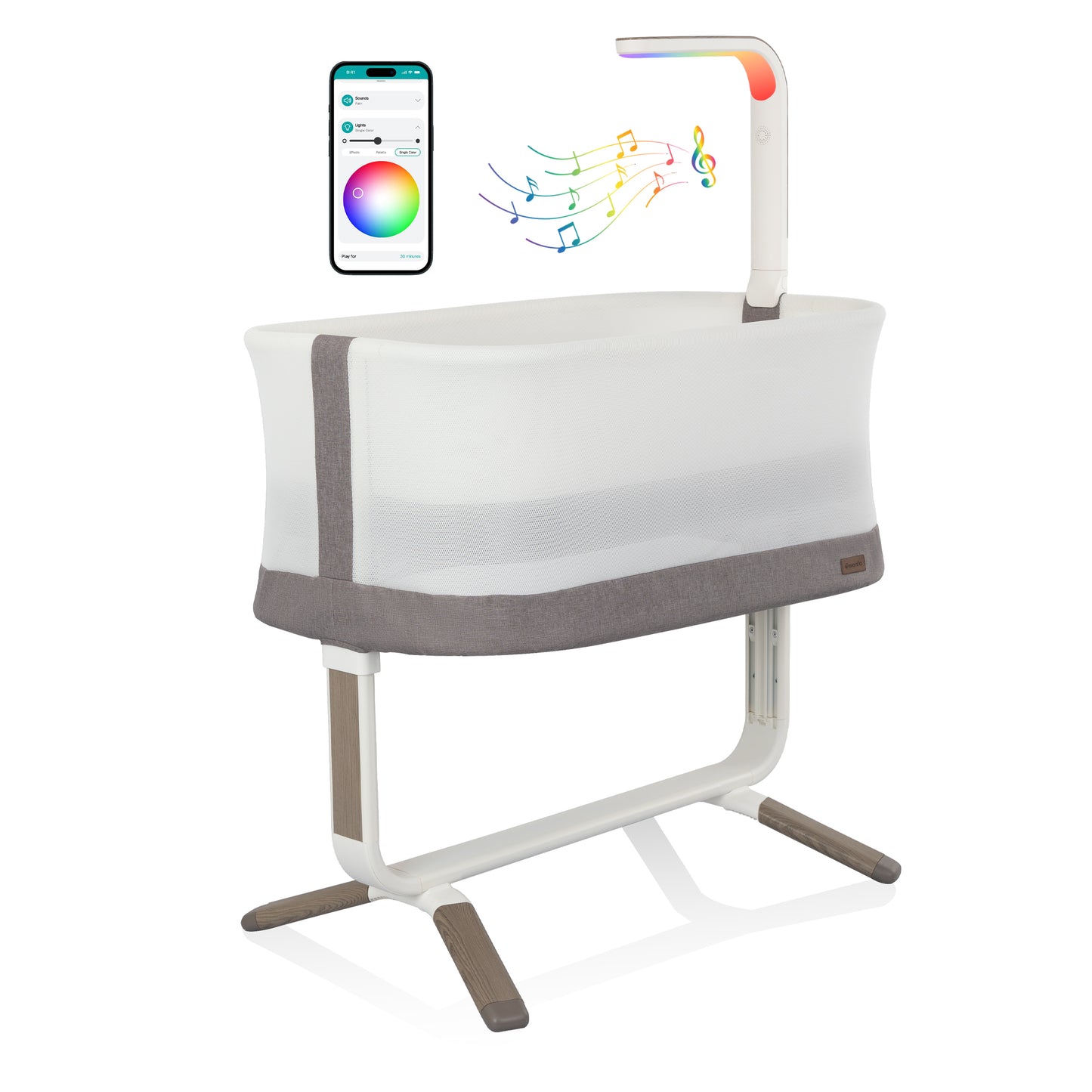 Cora 3-Level Adjustable Bassinet (Truffle Taupe)