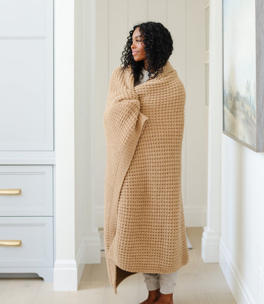 Waffle knit beige
