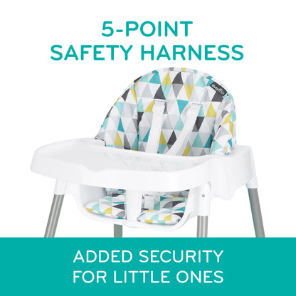 Eat and Grow 4-in-1 Convertible High Chair - Prism Triangles Green