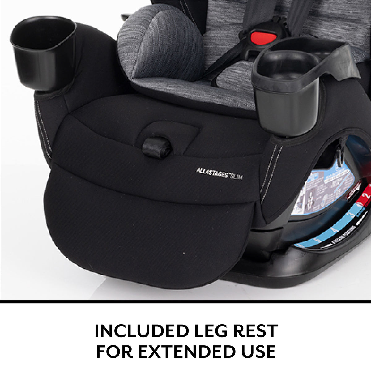 All4Stages Slim Plus Canopy 4-in-1 Convertible Car Seat - Howell Black