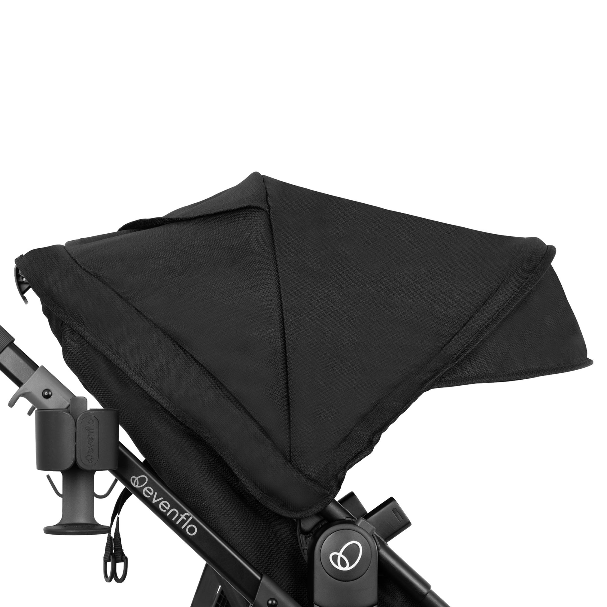 Omni Ultra Travel System with Revolve180 LiteMax NXT Rotational Infant Car Seat Caviar Black canopy