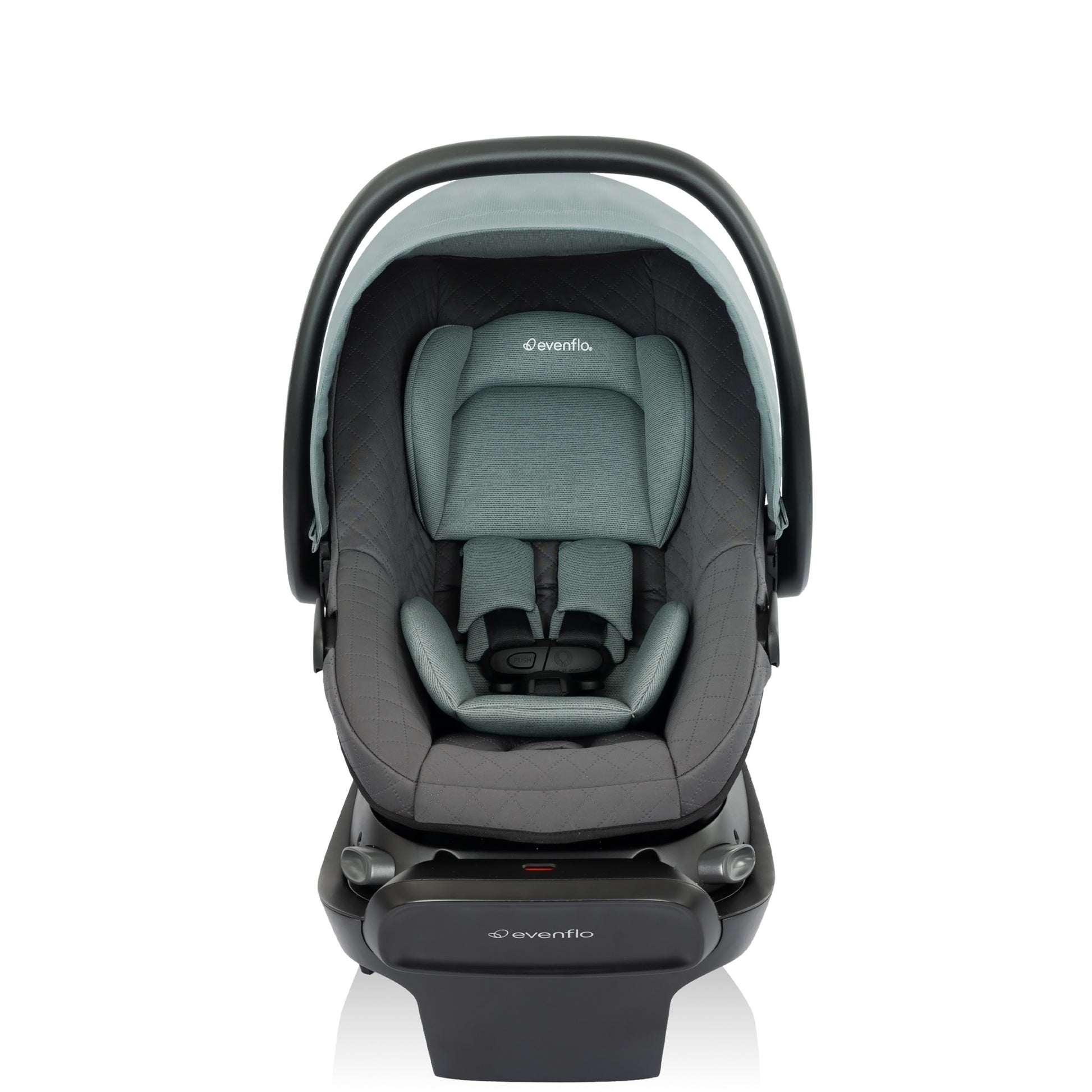 Omni Ultra Travel System with Revolve180 LiteMax NXT Rotational Infant Car Seat Pacific Green full front