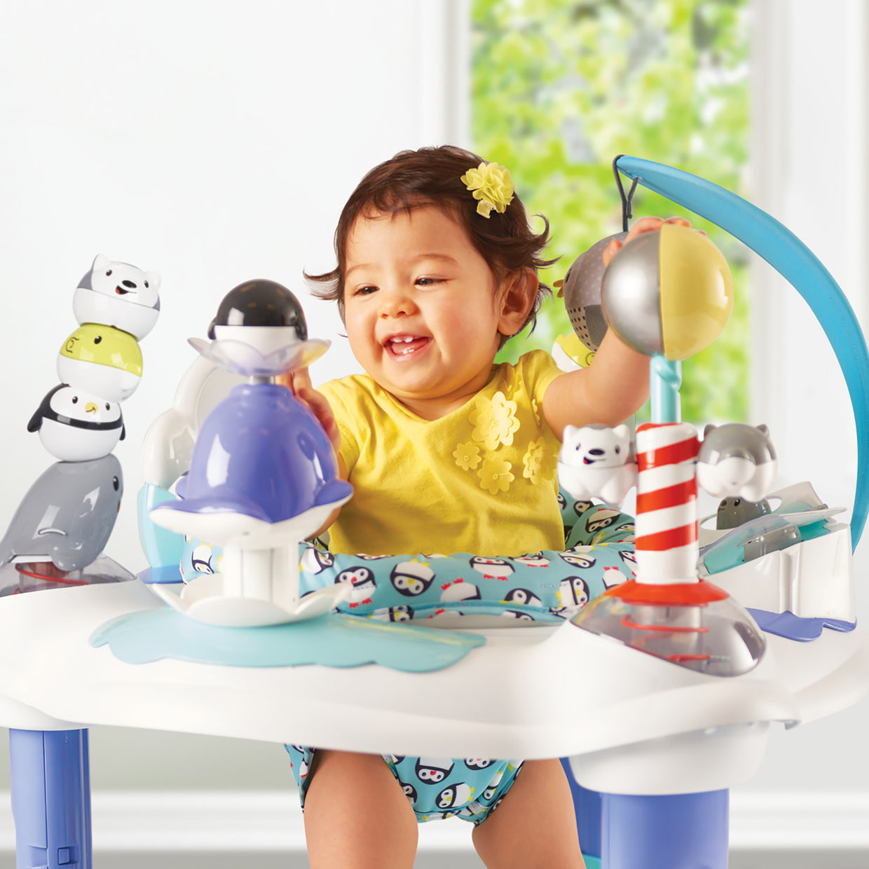 evenflo rock and play Exersaucer Polar Playground Activity Center