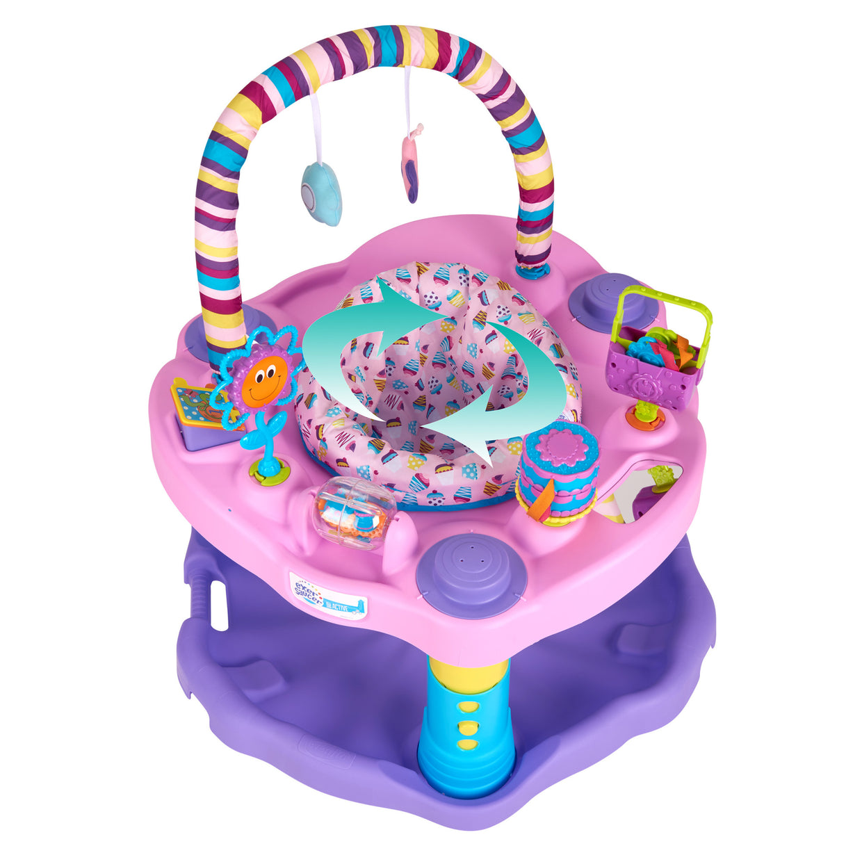 evenflo exersaucer zoo friends bouncing activity saucer Evenflo Sweet Tea Party Bounce & Learn ExerSaucer Activity Center