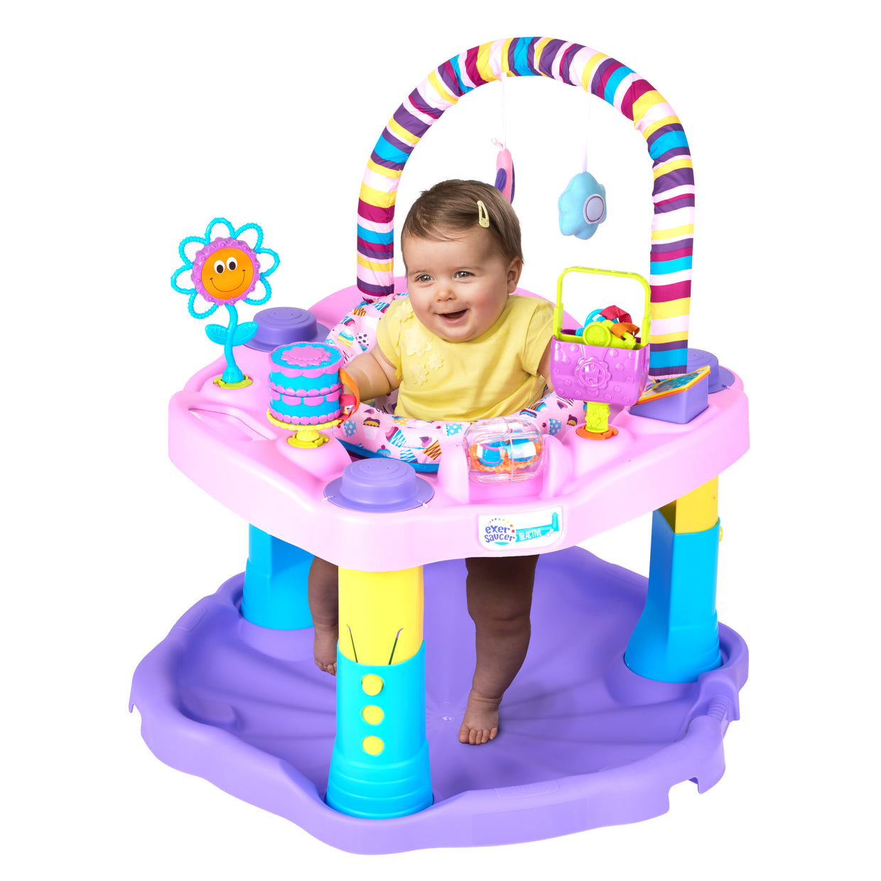 evenflo tea for me exersaucer Evenflo Sweet Tea Party Bounce & Learn ExerSaucer Activity Center