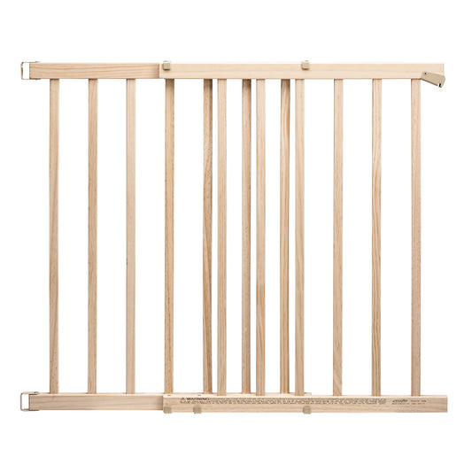 Walk-Thru Top Of Stairs Baby Gate (Natural Wood)