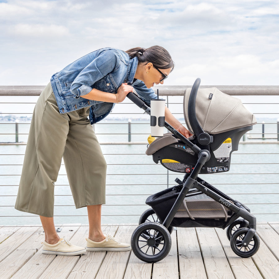 Pivot Modular Travel System with LiteMax Infant Car Seat with Anti-Rebound Bar stroll