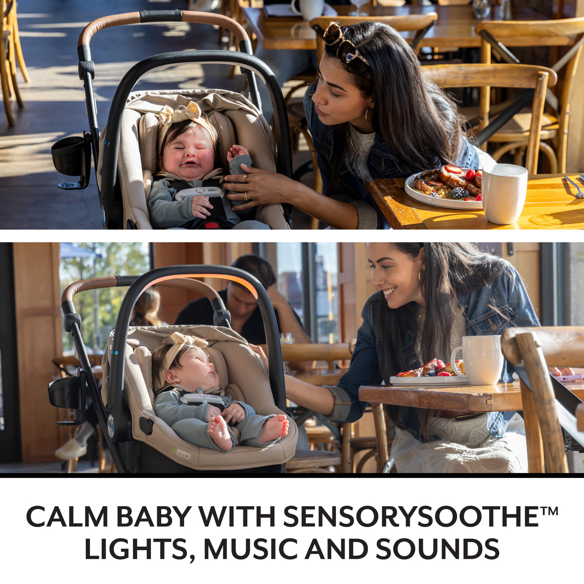 Shyft Intuiti+ Travel System featuring Revolve180 LiteMax™ NXT Rotating Infant Car Seat with SensorySoothe - Quartz