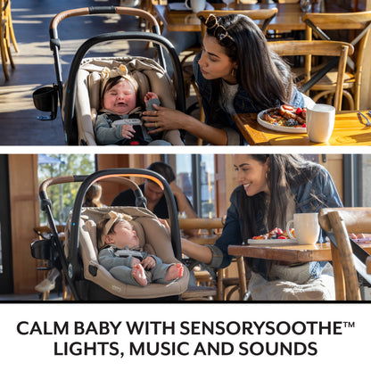 Shyft Intuiti+ Travel System featuring Revolve180 LiteMax™ NXT Rotating Infant Car Seat with SensorySoothe - Quartz