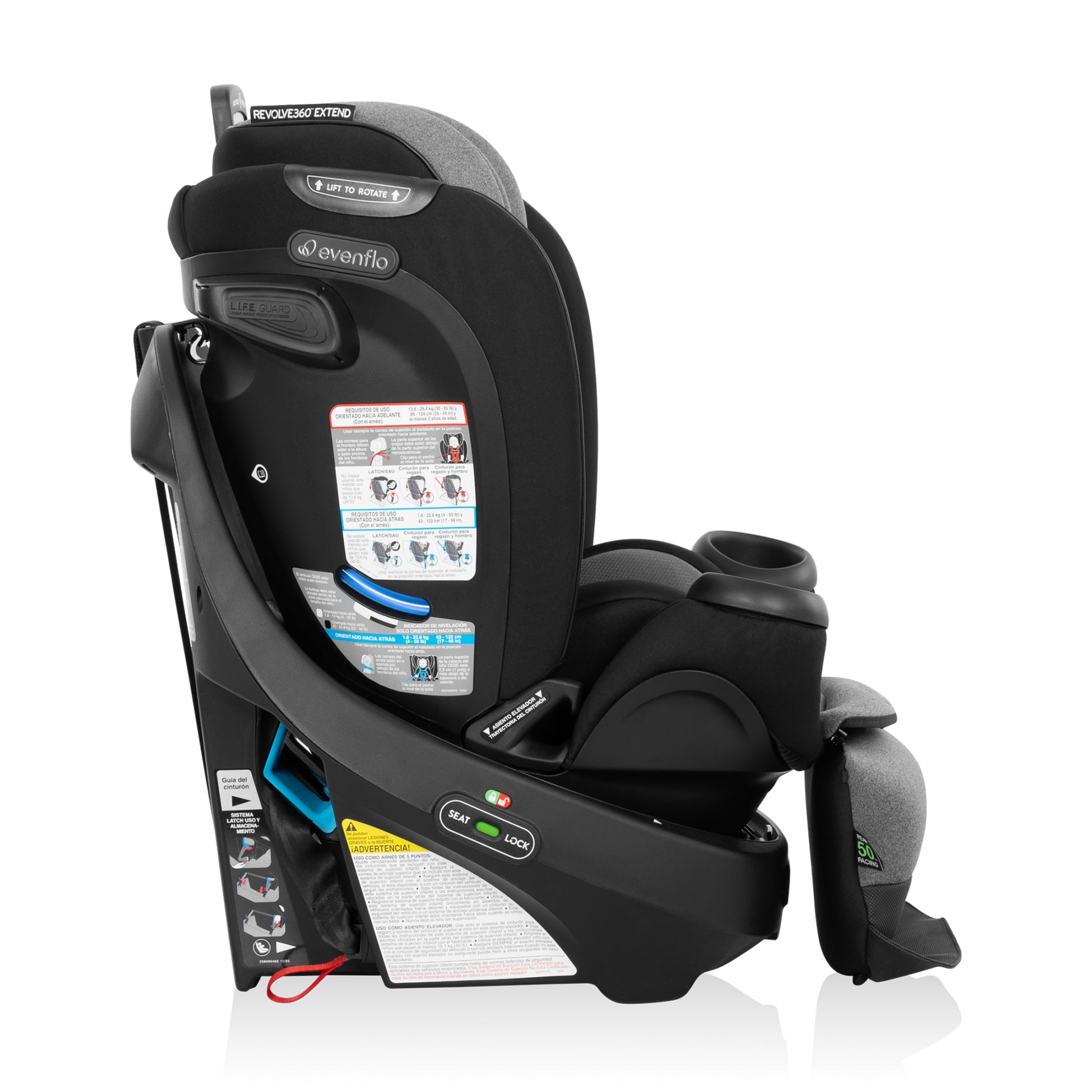 Revolve360 Extend All-in-One Rotating Car Seat with SensorSafe rotate