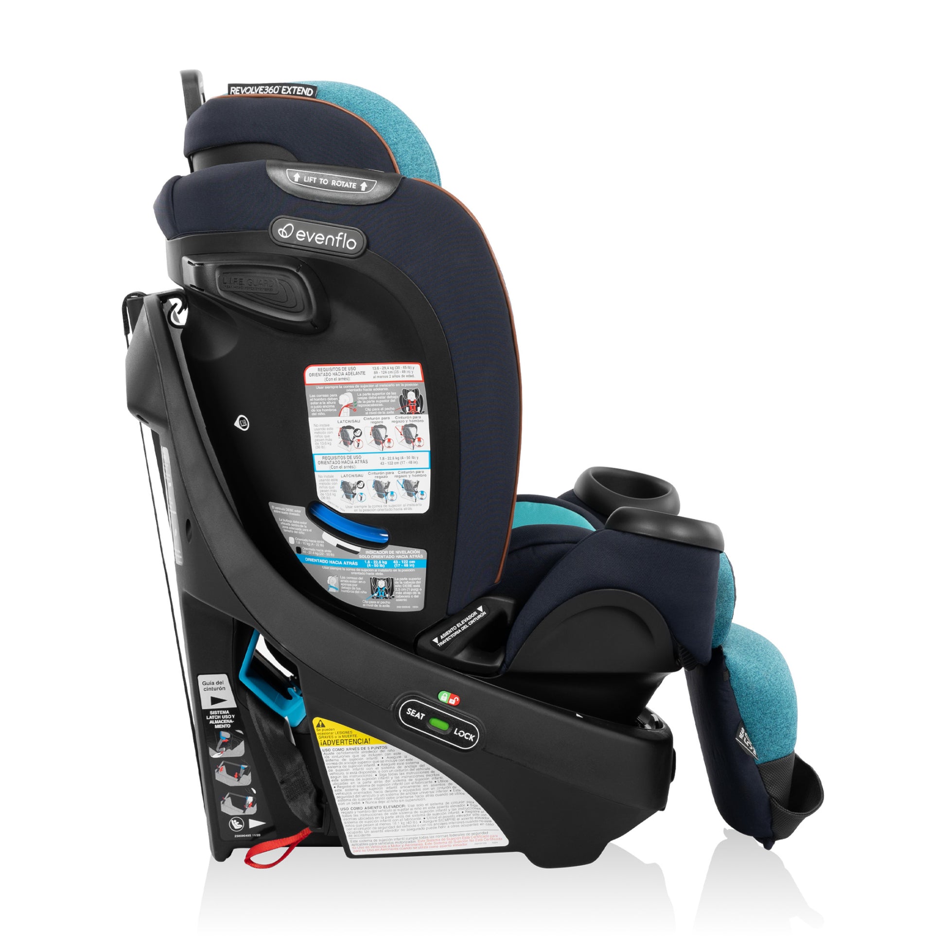 Revolve360 Extend All-in-One Rotating Car Seat with SensorSafe Sapphire side rotate
