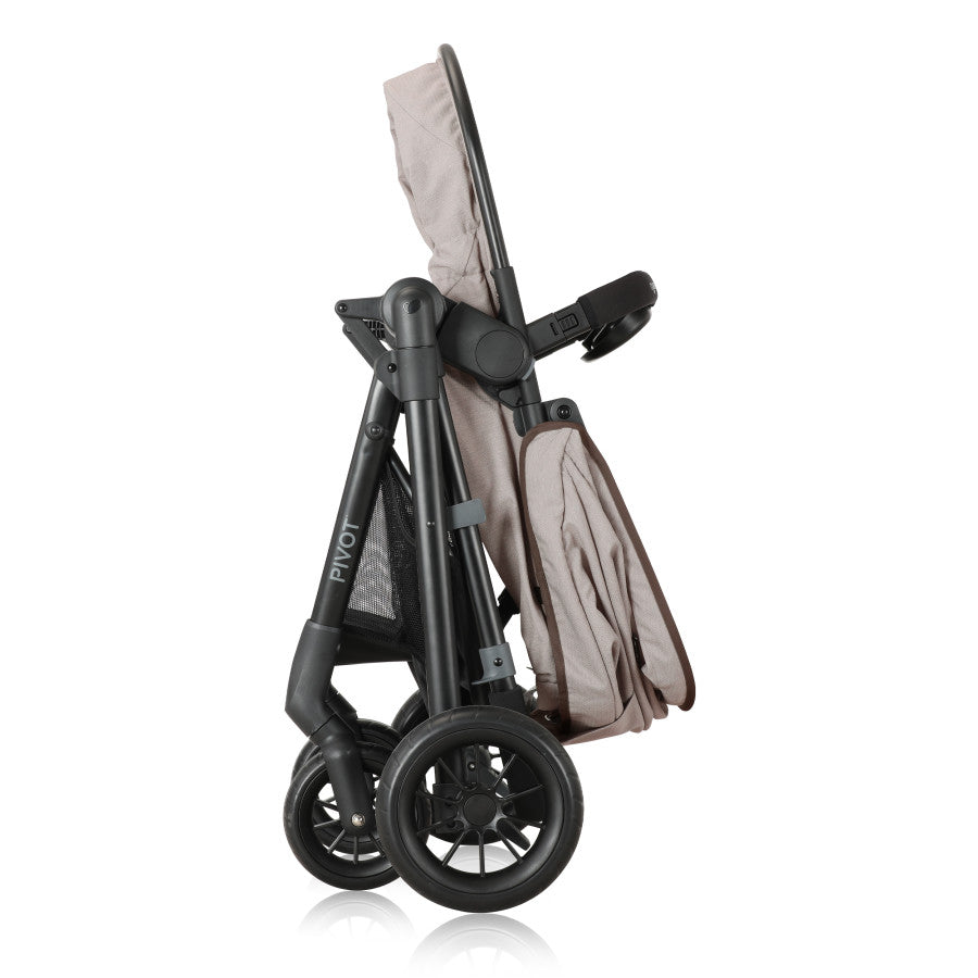 Pivot Modular Travel System with LiteMax Infant Car Seat with Anti-Rebound Bar folded