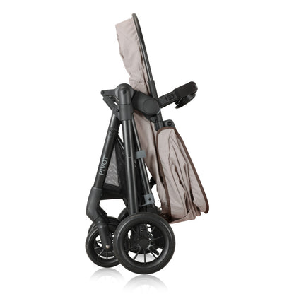 Pivot Modular Travel System with LiteMax Infant Car Seat with Anti-Rebound Bar folded