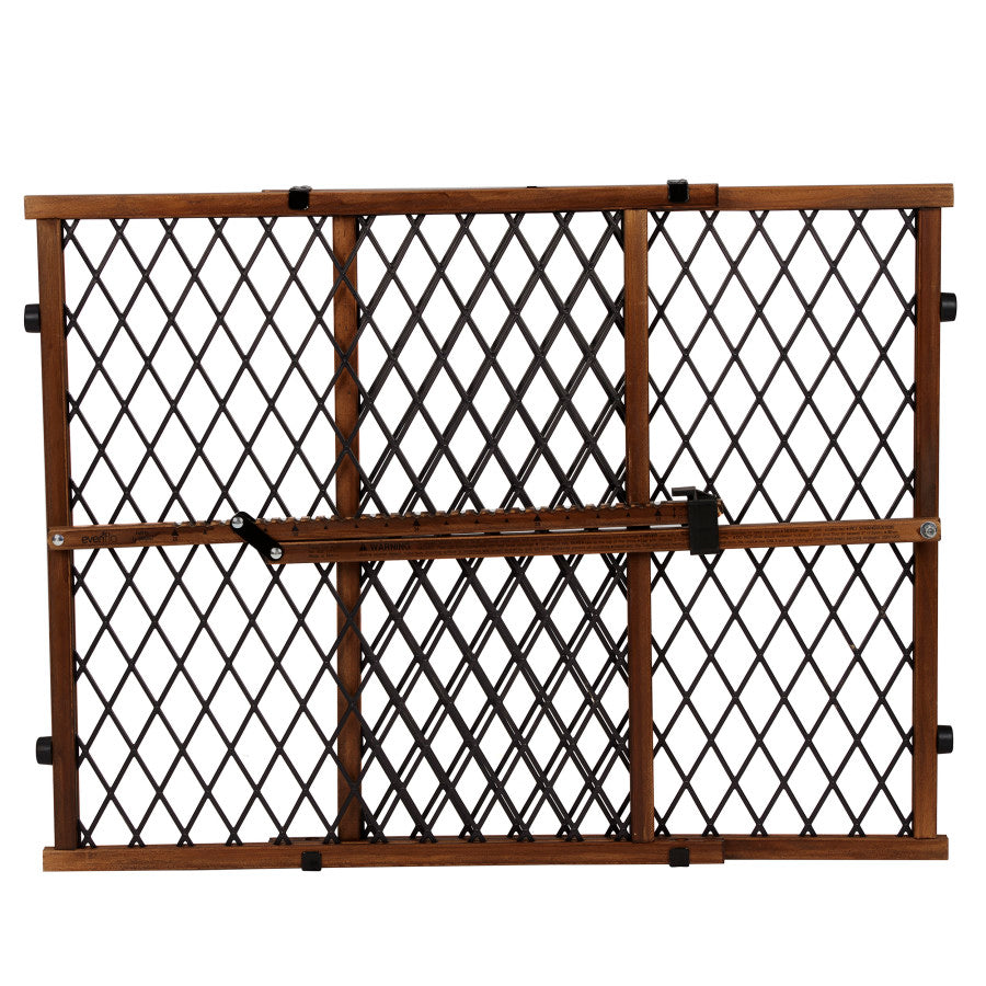 Position & Lock Adjustable Wood Baby Gate