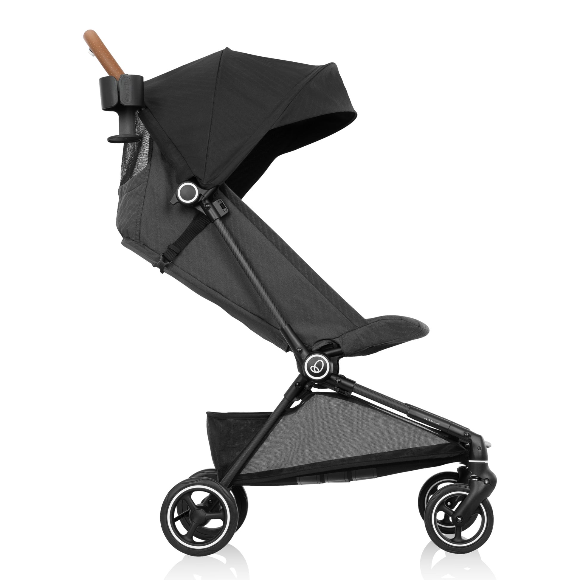 Hummingbird Ultra-Lightweight Carbon Fiber Stroller Crest Gray full side