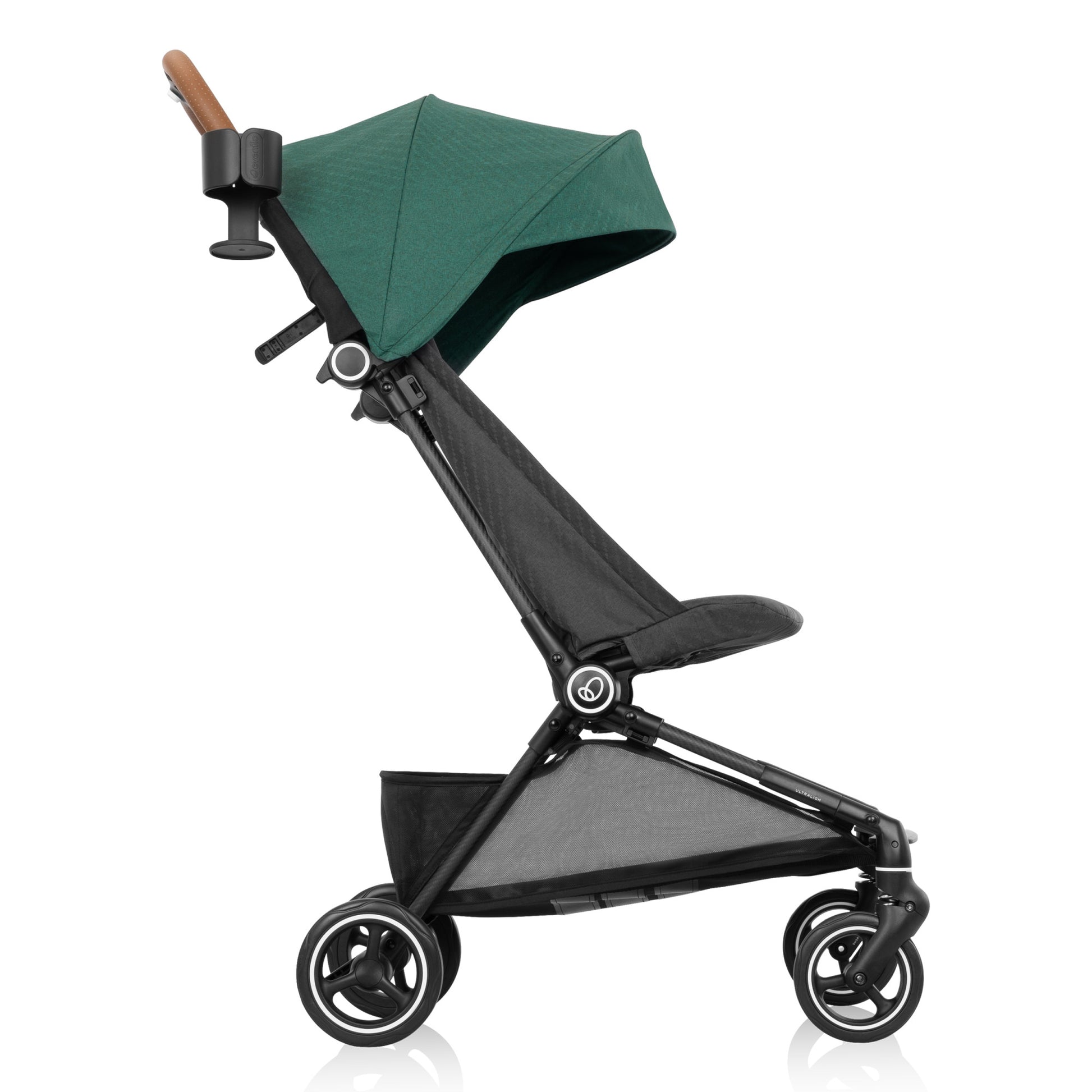 Hummingbird Ultra-Lightweight Carbon Fiber Stroller Caslon Green full side