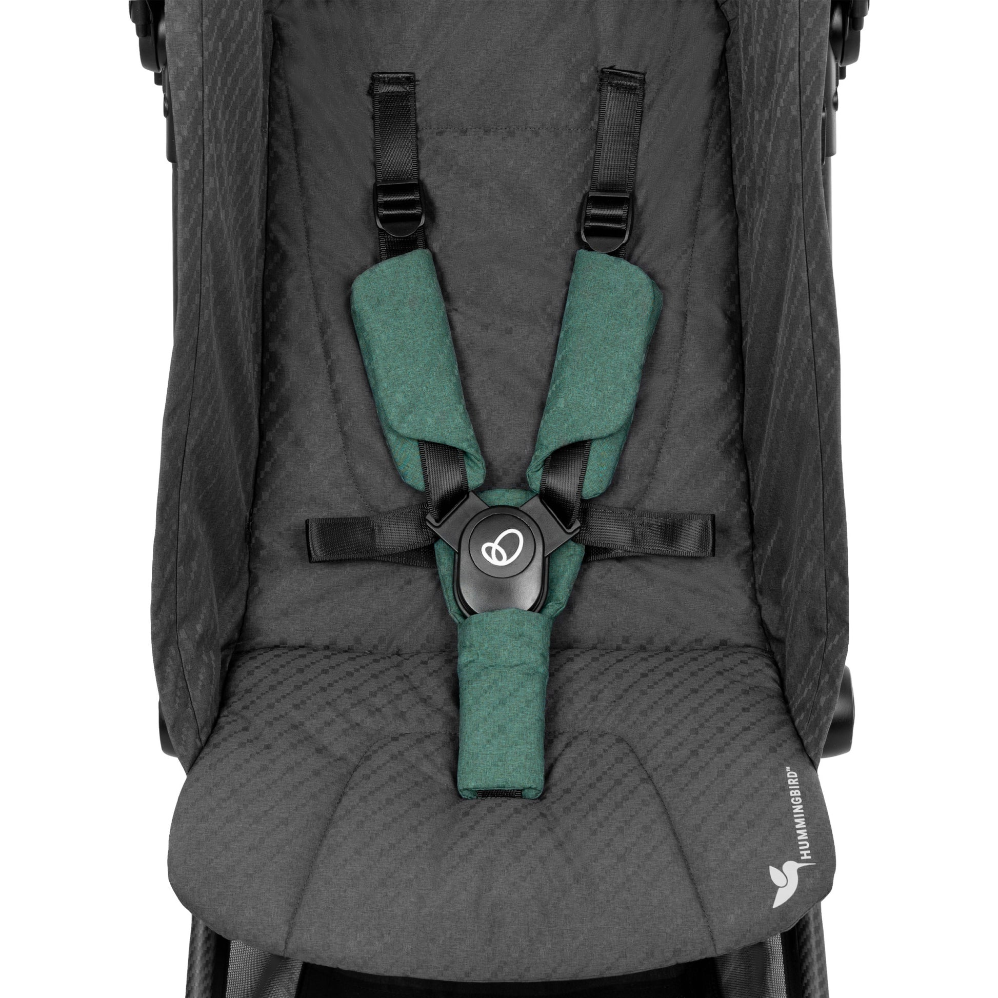 Hummingbird Ultra-Lightweight Carbon Fiber Stroller Caslon Green full strap