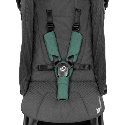 Hummingbird Ultra-Lightweight Carbon Fiber Stroller Caslon Green full strap