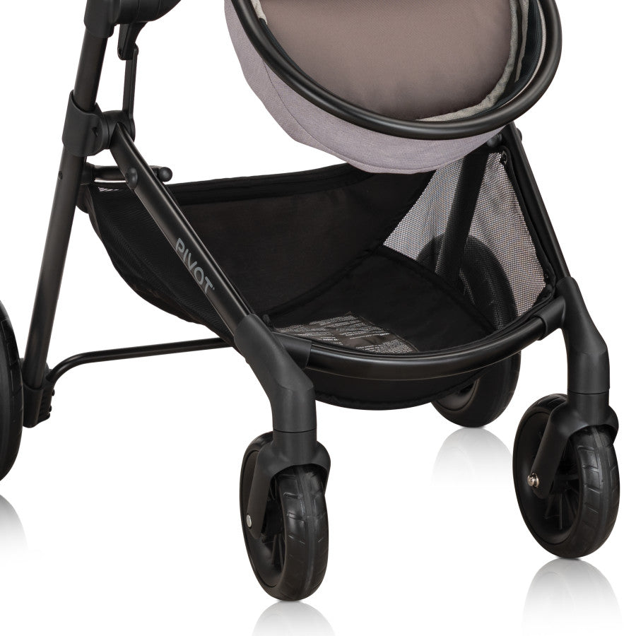 Pivot Modular Travel System with LiteMax Infant Car Seat with Anti-Rebound Bar wheels 1