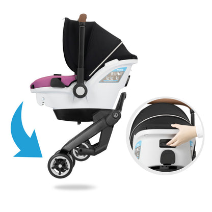 Shyft DualRide Infant Car Seat Stroller Combo with Carryall Storage & Extended Canopy Bundle