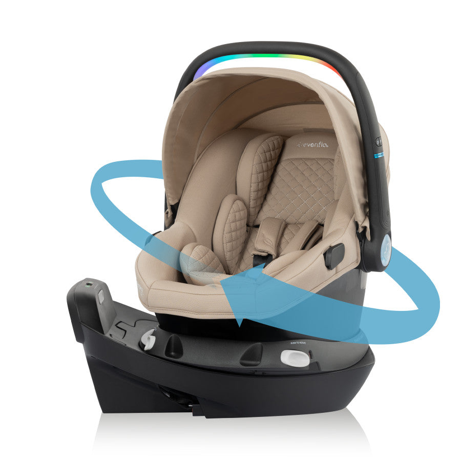 Revolve180 LiteMax NXT Rotational Infant Car Seat with SensorySoothe rotate direction