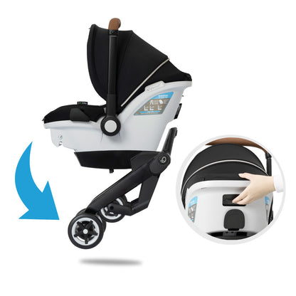 Shyft DualRide Infant Car Seat Stroller Combo with Carryall Storage & Extended Canopy Bundle