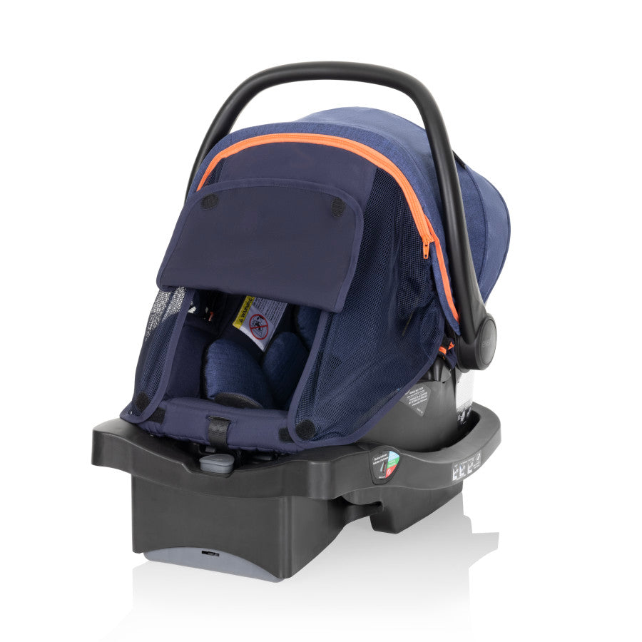 blue evenflo stroller Evenflo Pivot Vizor Travel System with LiteMax Infant Car Seat