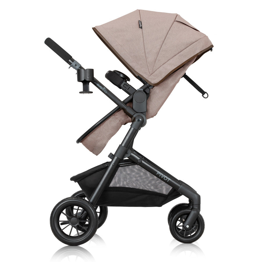 Pivot Modular Travel System with LiteMax Infant Car Seat with Anti-Rebound Bar side view 2