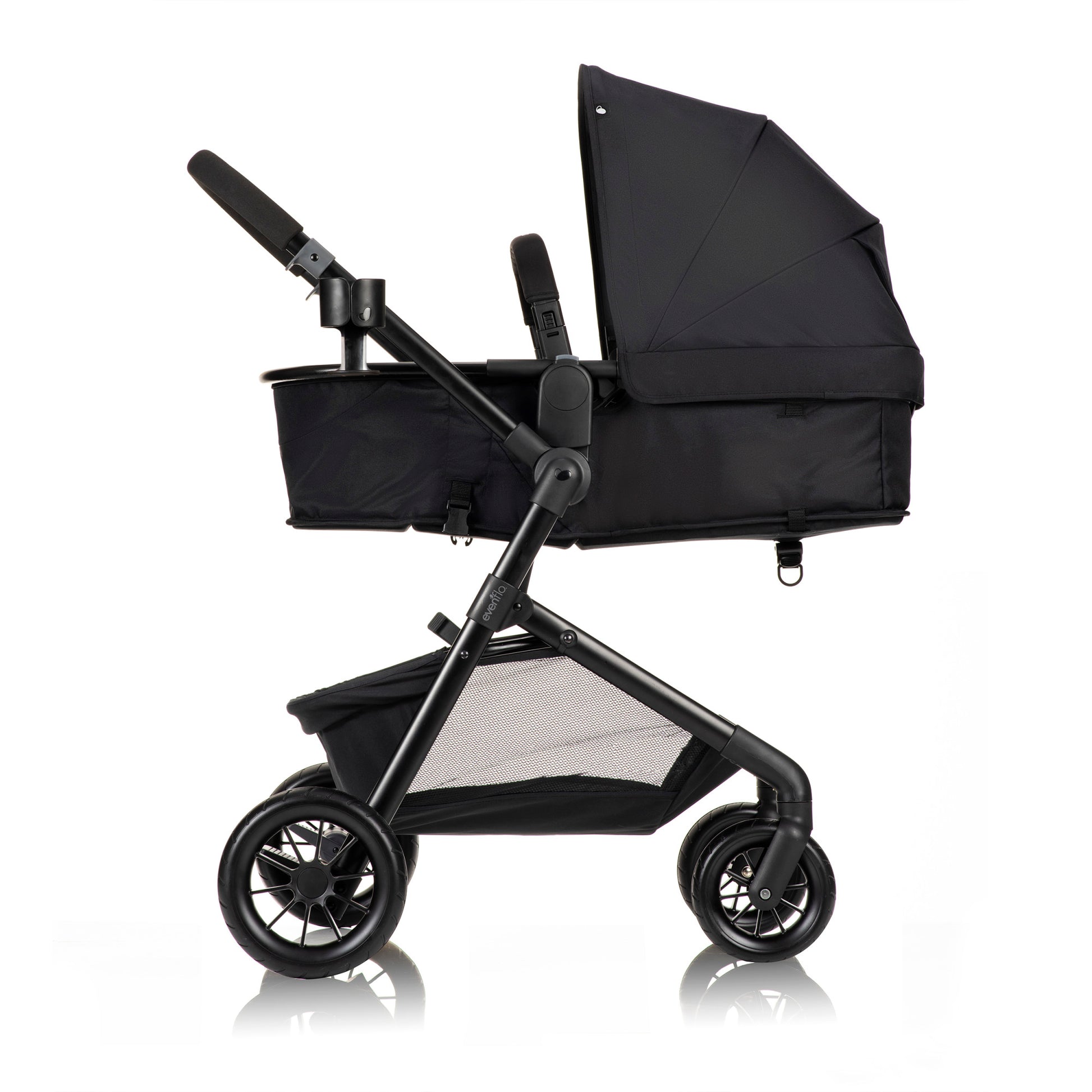 Pivot Modular Travel System with LiteMax Infant Car Seat with Anti-Rebound Bar Casual Gray side 1