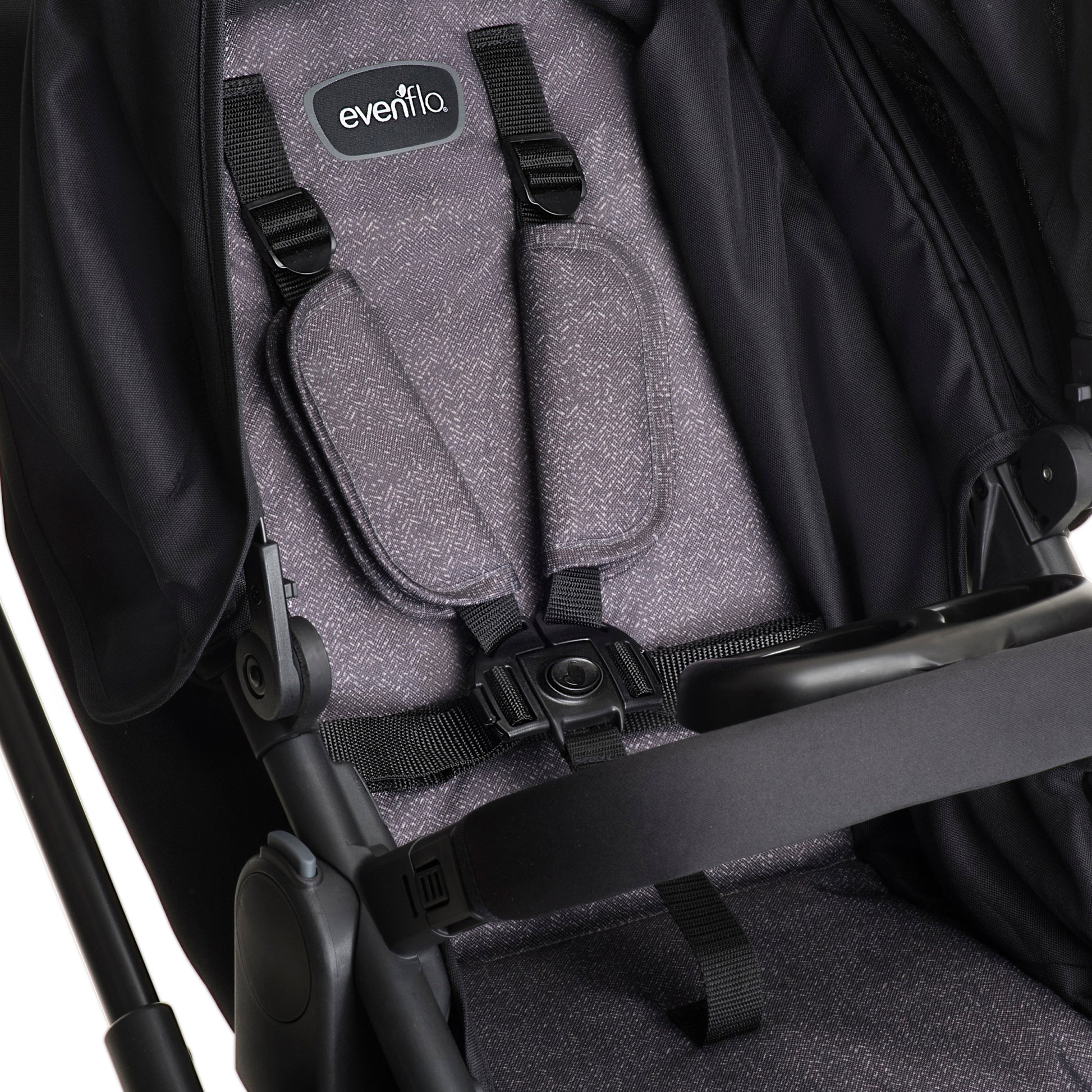 Pivot Modular Travel System with LiteMax Infant Car Seat with Anti-Rebound Bar Casual Gray seat belt