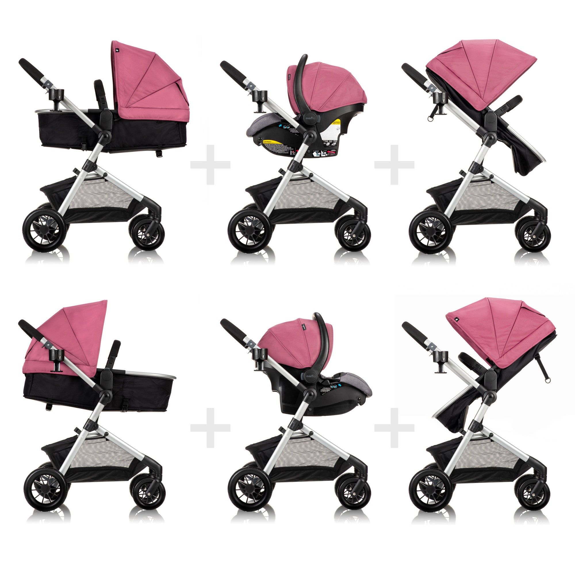 Evenflo Pivot Modular Travel System with LiteMax Infant Car Seat